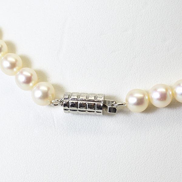 現品限り！○シルバー SILVER/淡水パール ネックレス 真珠 6~6.5mm玉 
