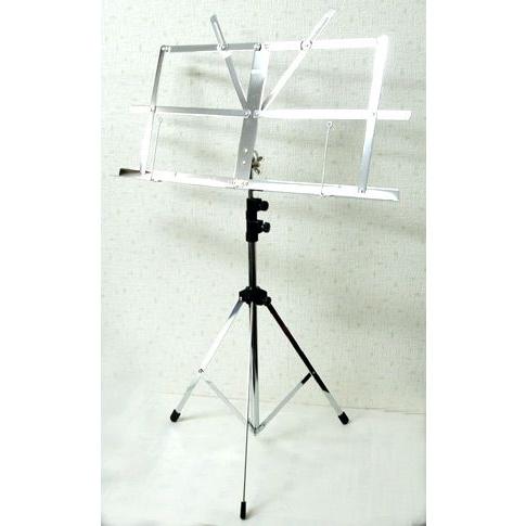 ゼンオン ケース付 譜面台/折りたたみ式 MUSIC STAND シルバー Z-3