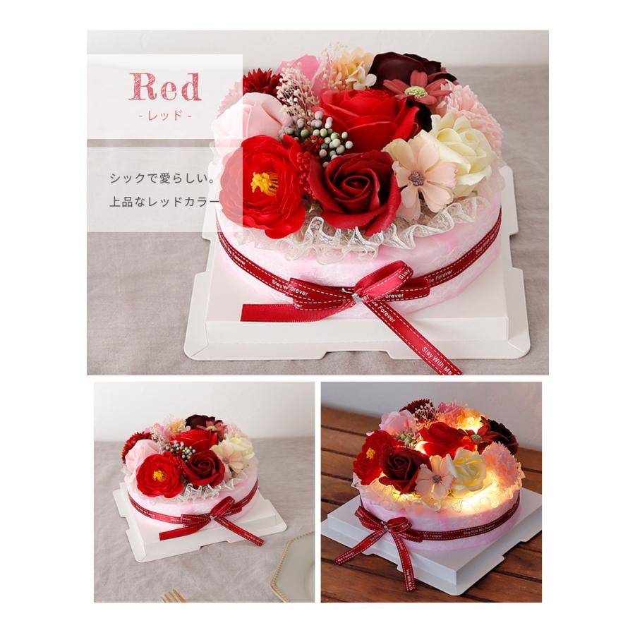 フラワーケーキ ソープフラワー ソープフラワーギフト ギフト 誕生日プレゼント 女性 花 ケーキアレンジ バースデーケーキ バラ 花束 送料無料 造花 アートフラワー