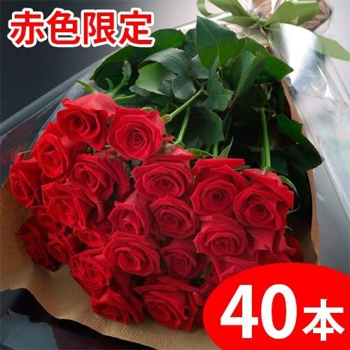 農家直送 最安値に挑戦 トレンド 赤いバラの花束ギフト40本