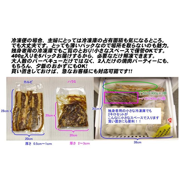 焼肉 セット 花咲焼肉 焼き肉 カルビ ハラミ 大盛 ２Kg箱 9人前〜10人前 送料無料 ゴールデンウィーク バーベキュー BBQ 母の日 プレゼント ギフト｜ajien｜07