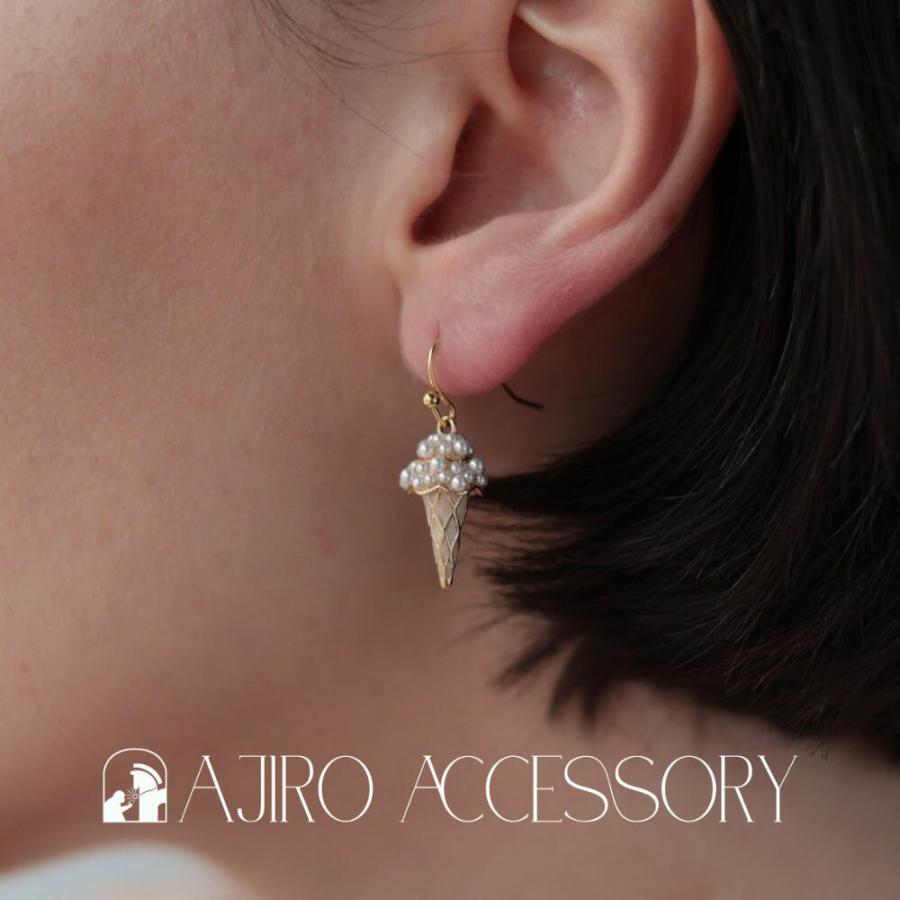 AJIRO ACCESSORY P409 ピアス フックピアス アイスクリームモチーフ
