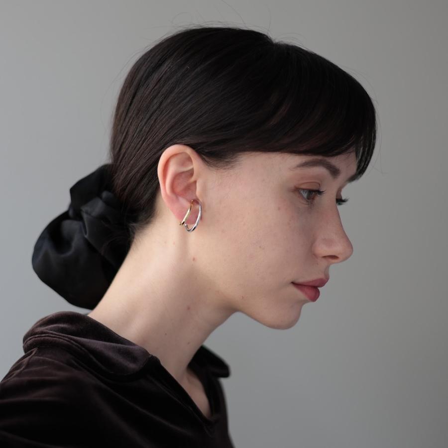 AJIRO ACCESSORY イヤーカフ リング silver925 2way バイカラー