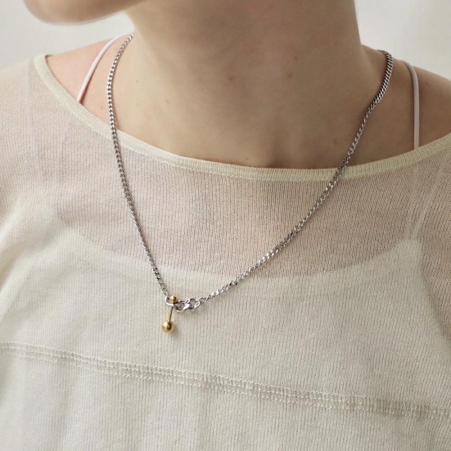 チェーンネックレス 錆びないネックレス シルバー AJIRO ACCESSORY