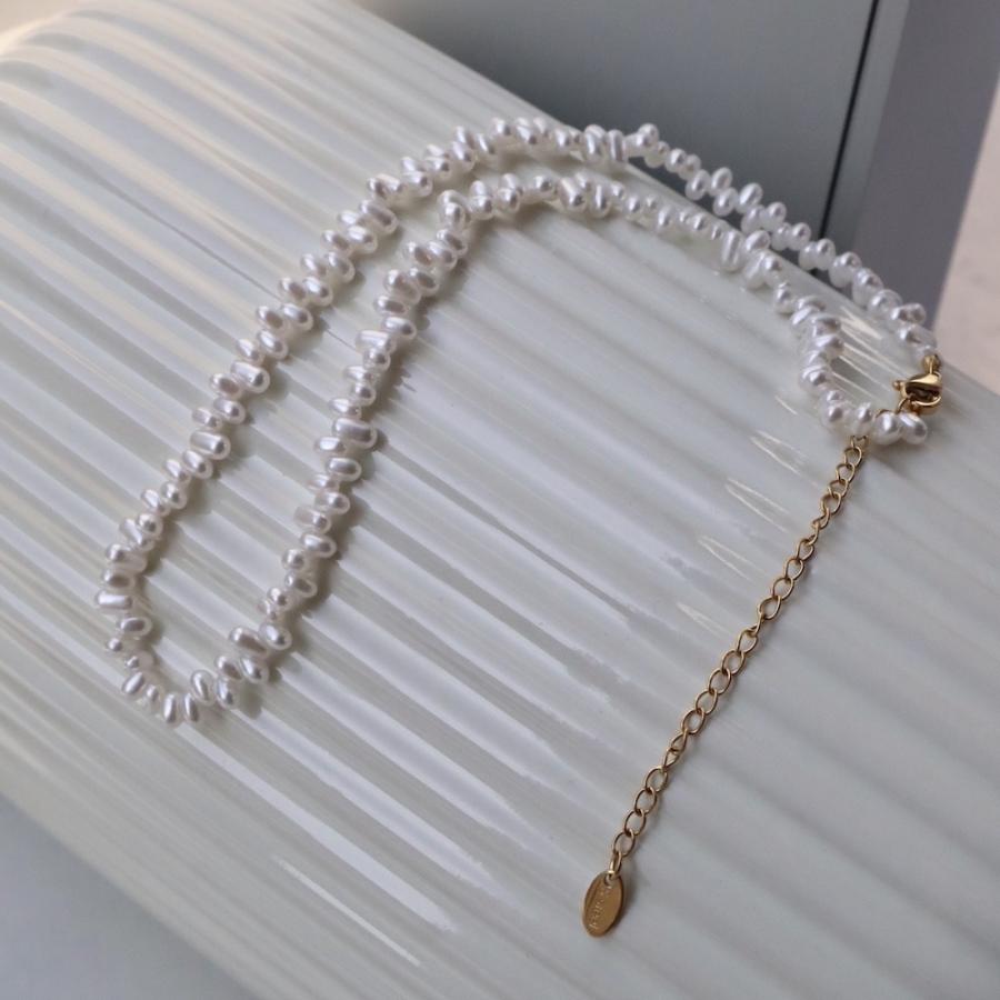 AJIRO ACCESSORY ネックレス サージカル ステンレス パール フォーマル