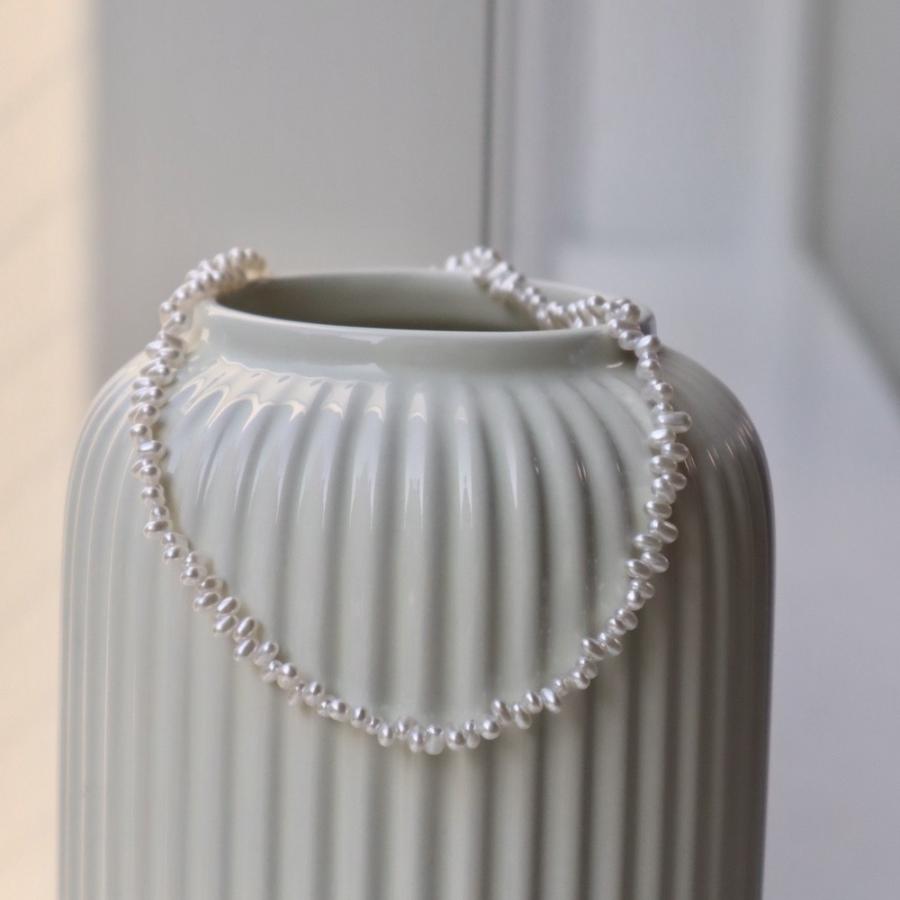 AJIRO ACCESSORY ネックレス サージカル ステンレス パール フォーマル