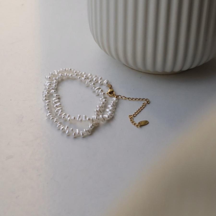 AJIRO ACCESSORY ネックレス サージカル ステンレス パール フォーマル