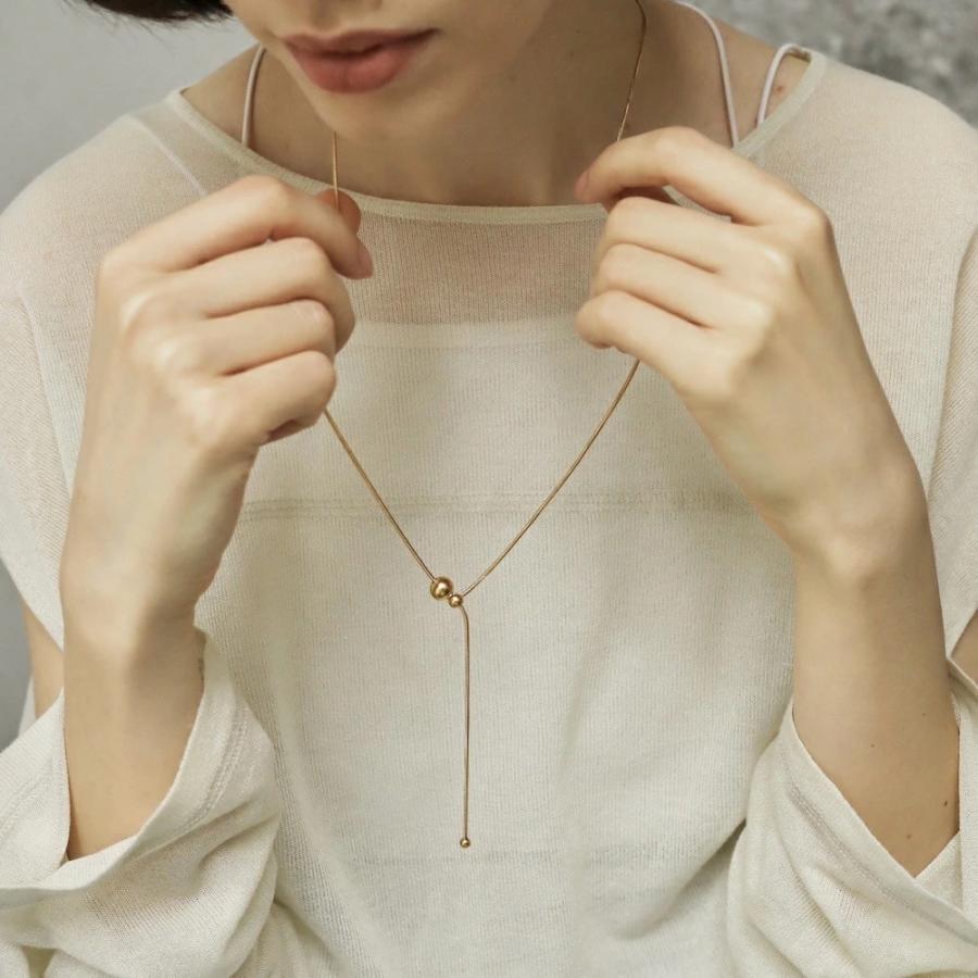 AJIRO ACCESSORY ネックレス ラリエット サージカルステンレス