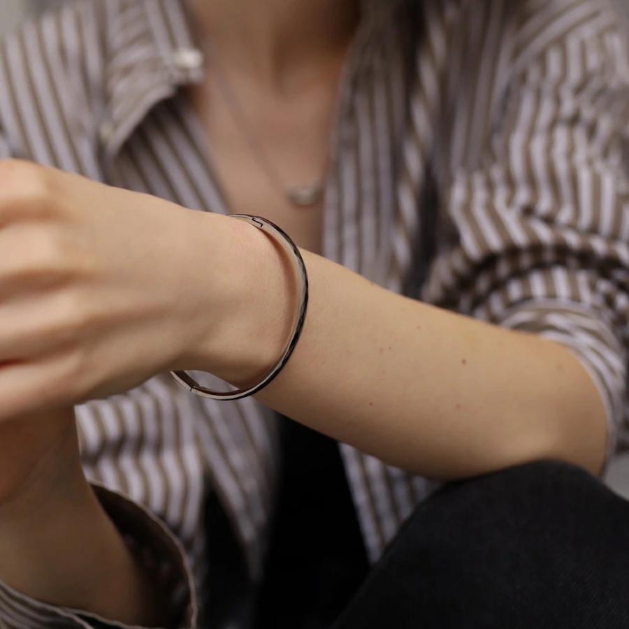 AJIRO ACCESSORY バングル ステンレス 開閉式 ゴールド シルバー