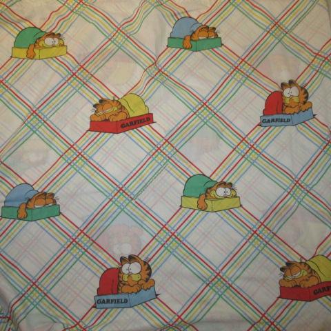 【SPIRAL】GARFIELD★ガーフィールド★シーツ★フラットシーツ★ピローケース★枕カバー★お布団★人形★フィギュア★布★ビンテージ | 