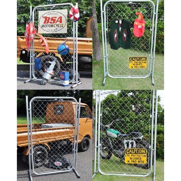 ajito】IronFence T字 パイプ スタンド 2本セット 支柱 鉄金網