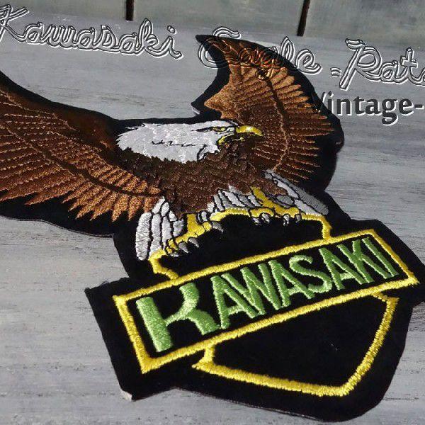 ajito KAWSAKI Eagle Patch 当時物 川崎重工 カワサキ 発動機