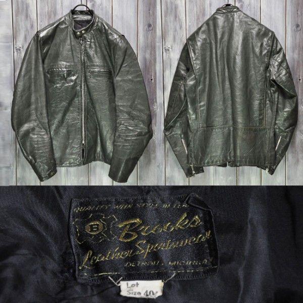 ajito J-49 1960's Brooks LeatherJacket sz40 ビンテージ ブルックス
