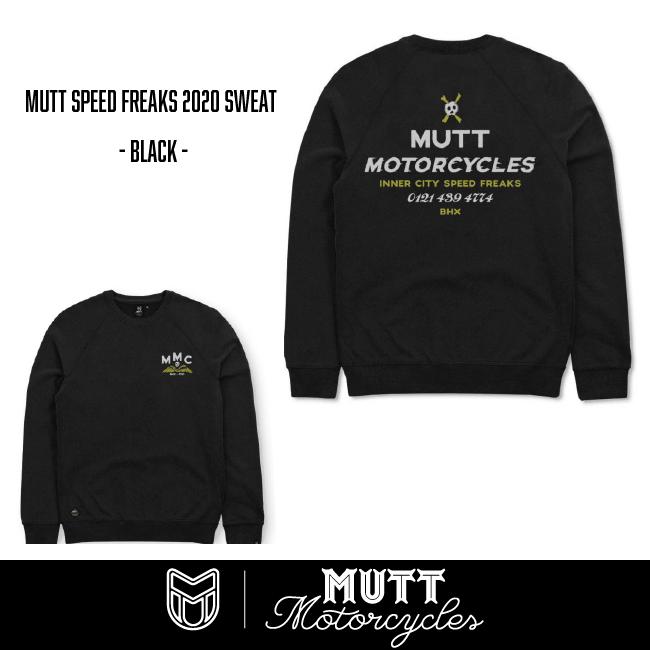 MUTT MOTORCYCLES APPAREL Mutt Speed Freaks 2020 Sweat black マット モーターサイクル アパレル  クルーネック スウェット ブラック MUS-04B | 