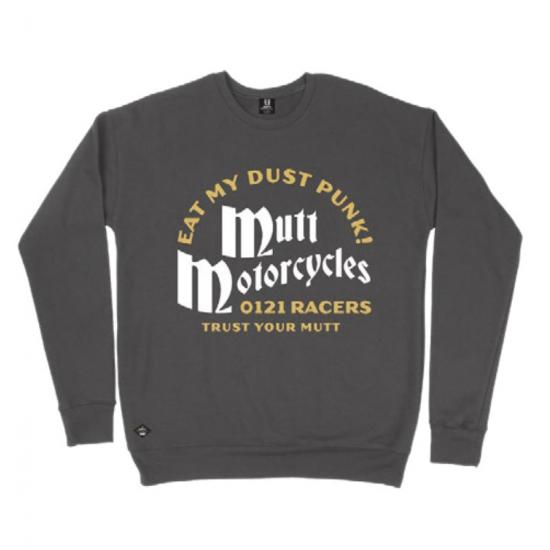 MUTT MOTORCYCLES APPAREL Mutt 0121 RACER SWEAT CHARCHOL マット モーターサイクル アパレル  クルーネック スウェット チャコール MUS-06G | 