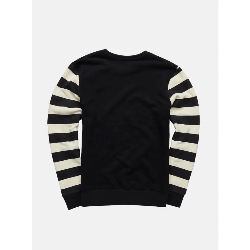 MUTT MOTORCYCLES APPAREL SALT FLAT BLK / STRIPE マットモーターサイクルズ アパレル クルーネック スウェット ブラック ストライプ MUS-08BW |  | 01