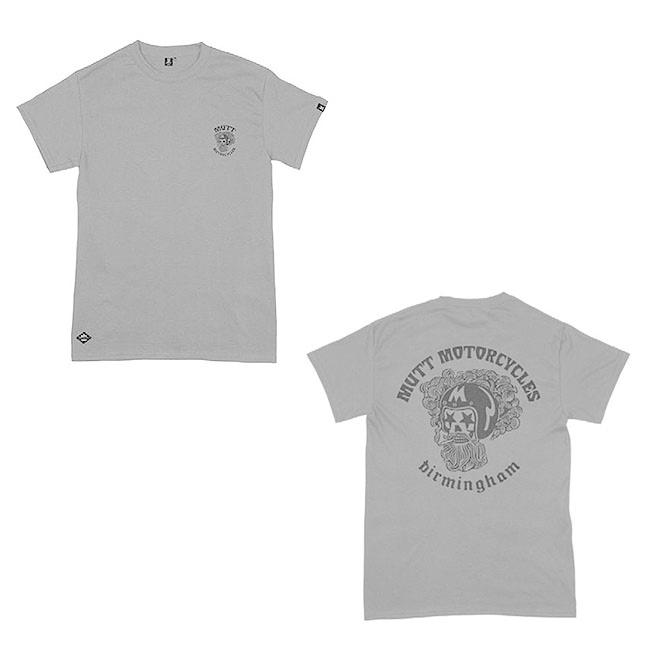 MUTT MOTORCYCLES APPAREL Mutt Hellmet T-shirt マット モーターサイクル アパレル ヘルメット スカル Tシャツ グレー MUT-01G |  | 01