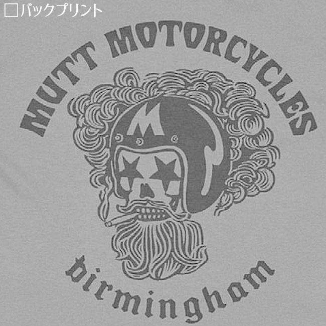 MUTT MOTORCYCLES APPAREL Mutt Hellmet T-shirt マット モーターサイクル アパレル ヘルメット スカル Tシャツ グレー MUT-01G |  | 02