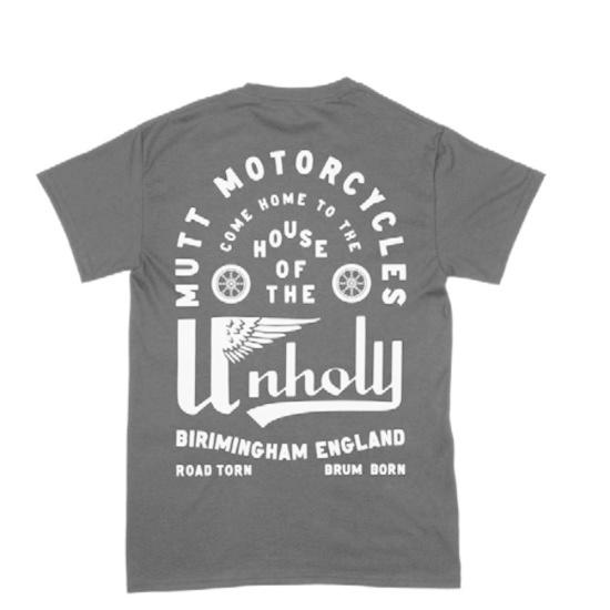 MUTT MOTORCYCLES APPAREL Mutt House of the Unholy T-Shirt マット モーターサイクル アパレル Tシャツ ブラック トップス MUT-12B | 