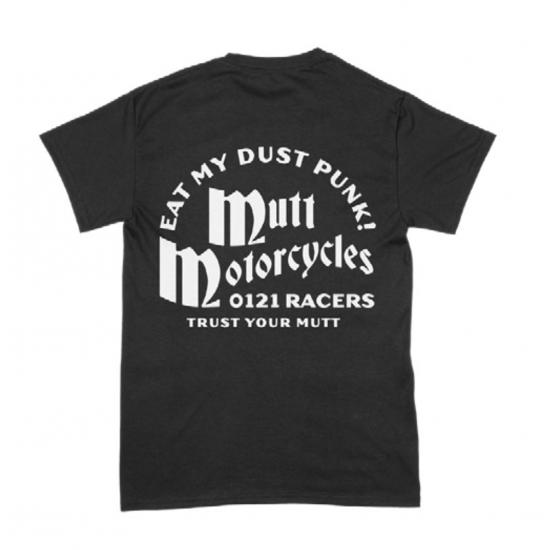 MUTT MOTORCYCLES APPAREL Mutt RACER T-shirt マット モーターサイクル アパレル Tシャツ ブラック トップス ロゴ バックプリント メンズ 黒 MUT-14B | 