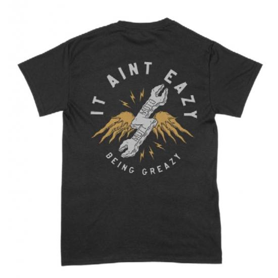 MUTT MOTORCYCLES APPAREL Mutt EAZY GREAZY T-shirt マット モーターサイクル アパレル Tシャツ ブラック トップス MUT-20B | 