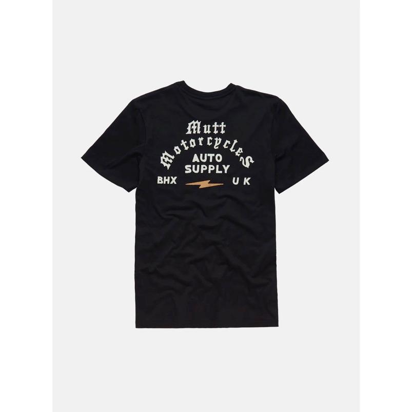 MUTT MOTORCYCLES APPAREL AUTO SUPPLY T-shirt マット モーターサイクル アパレル Tシャツ ブラック トップス ロゴ バックプリント メンズ 黒 MUT-25B | 
