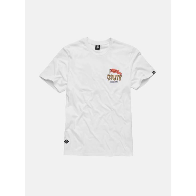 MUTT MOTORCYCLES APPAREL FORK OFF T-shirt マット モーターサイクル アパレル Tシャツ ホワイト トップス ロゴ バックプリント メンズ 白 MUT-28W |  | 01