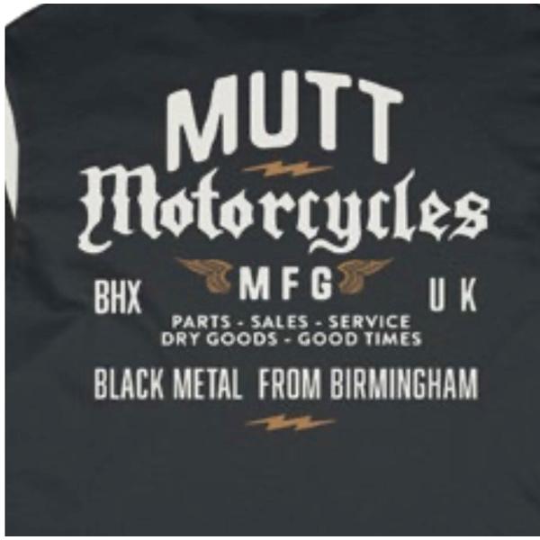 MUTT MOTORCYCLES APPAREL GARAGE SIGN  STRIPE マット モーターサイクル アパレル ロンT  ストライプ トップス ロゴ プリント MUT-37BW |  | 03