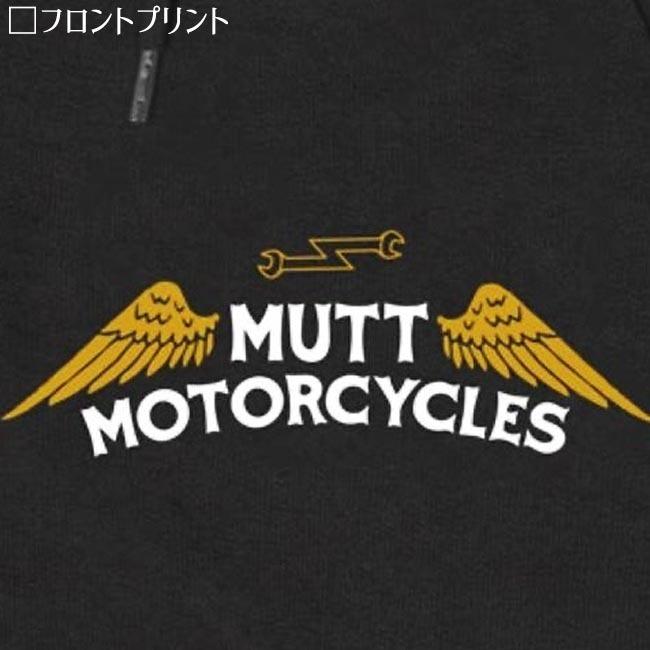 MUTT MOTORCYCLES APPAREL Mutt GREAZY PULL OVER HOOD Black マット 