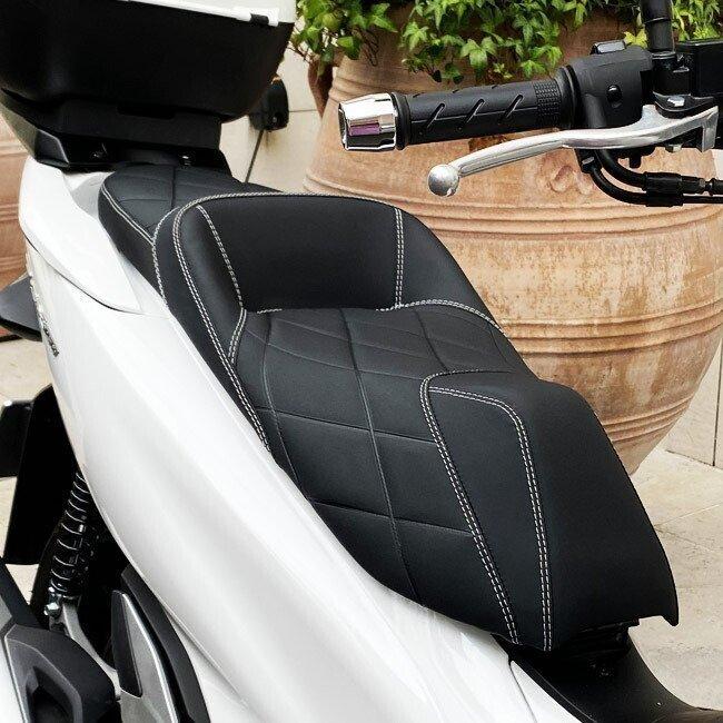 【取付対応可】NOI WATDAN ローダウン シート 段付き ホワイト ステッチ  ホンダ HONDA PCX125 JF81 JK05 / PCX150 KF30 / PCX160 KF47 nw-p-030n | ホンダ | 04