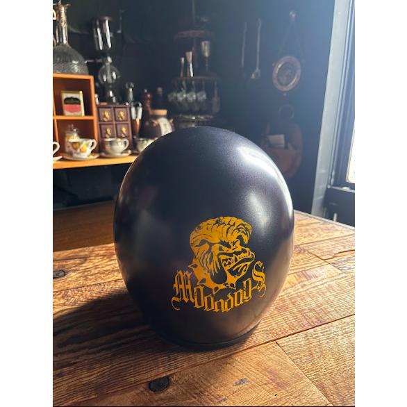 激レア　当時もの　SHM タチバナ　ジェットヘルメット デッドストック ajito SHM ジェットヘルメット MOONDOGS 新品 ブラック バイク