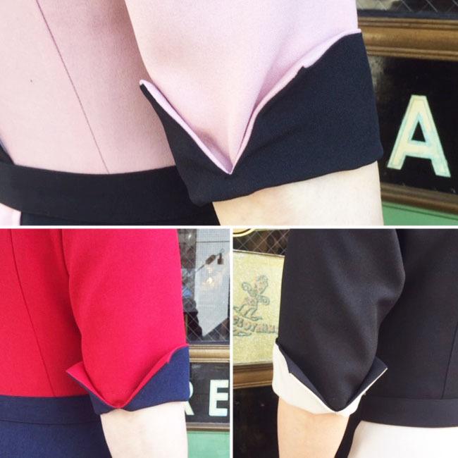 SAVOY CLOTHING Miriam Checker One-Piece バイカラー ロング