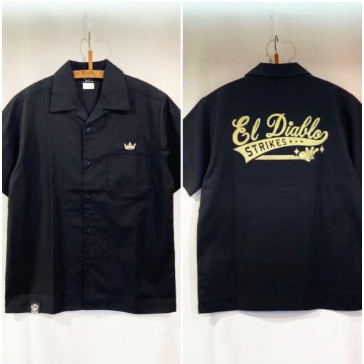 ゴッドセレクテッド ボウリングシャツ SAVOY CLOTHING El Diablo S/S T/C Open Shirts ボウリングシャツ