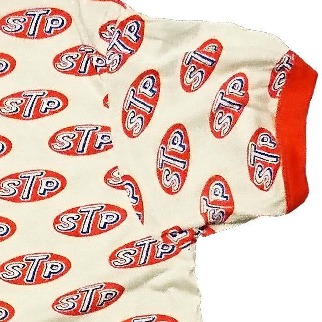 ajito STP 総柄 パイピング Tシャツ US Mサイズ ナチュラル キナリ 