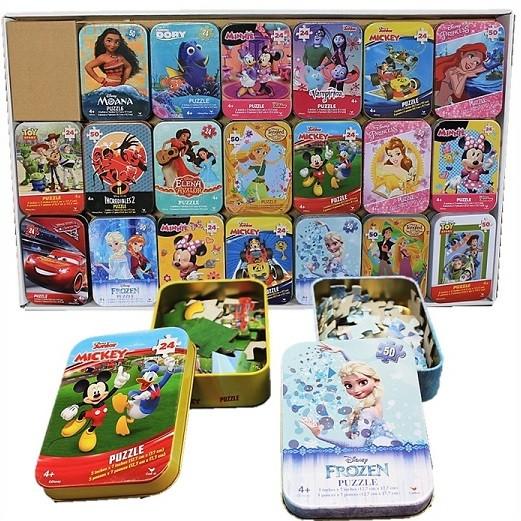 Disney】 ディズニー パズル 20個 セット ジグソーパズル 20種類 缶