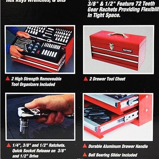 MASTERGRIP マスターグリップ】メカニック ツールセット 165PCS MASTERGRIP マスターグリップ】メカニック ツールセット 165PCS