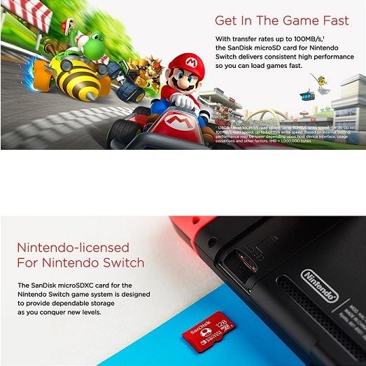 Sandisk】 ニンテンドー スイッチ 128GB microSDXC メモリー Sandisk】 ニンテンドー スイッチ 128GB microSDXC メモリー