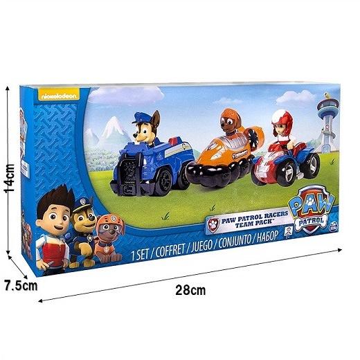 Paw Patrol 乗り物おもちゃ ３点セット パウパトロール レーサーズ ビークル 3台セット チェイス＆ズーマー