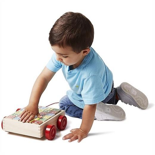 正規品　プレイアロング　ABCブロック　知育おもちゃセット 幼児向け Melissa ＆ Doug】 メリッサ＆ダグ クラシック ABC ブロックカート