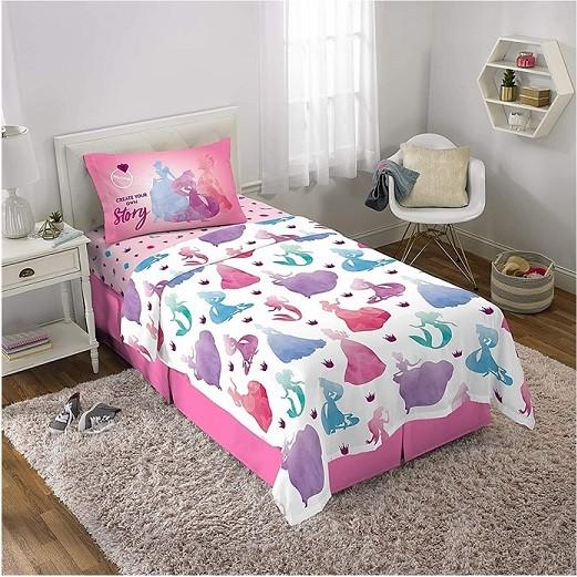 Disney Princess】 ディズニープリンセス シングルベッドシーツ 3点