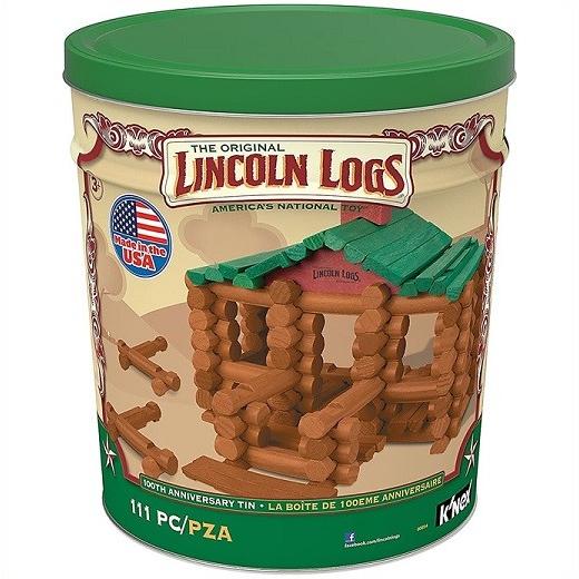 LINCOLN LOGS/リンカーンログ 】 100周年記念缶 111ピースセット K'NEX