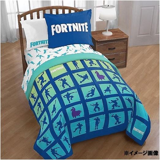 【Fortnite/フォートナイト】 シングル/ダブル 布団セット 掛け布団と枕カバーのセット リバーシブル 寝具セット/エモート