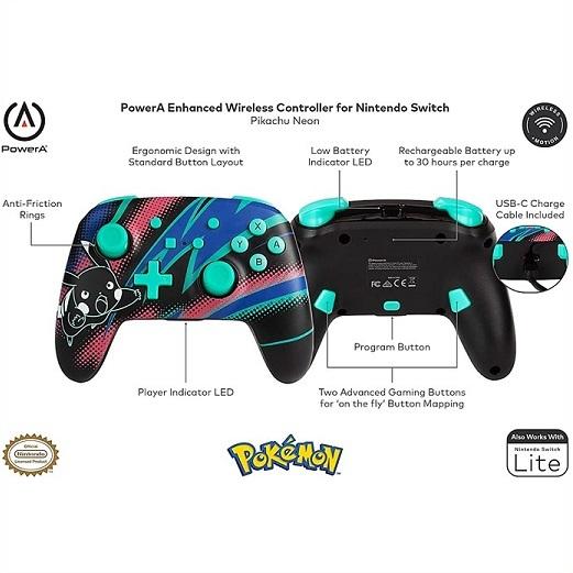 Nintendo Switch ニンテンドー スイッチ ワイヤレスコントローラー ピカチュウ ネオン Powera ポケモン 任天堂 スウィッチ 無線 コントローラー 充電式 Ajマート 通販 Yahoo ショッピング