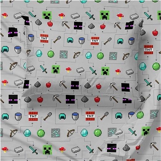 Minecraft/マインクラフト】 マイクラ シングル 布団セット 収納バッグ