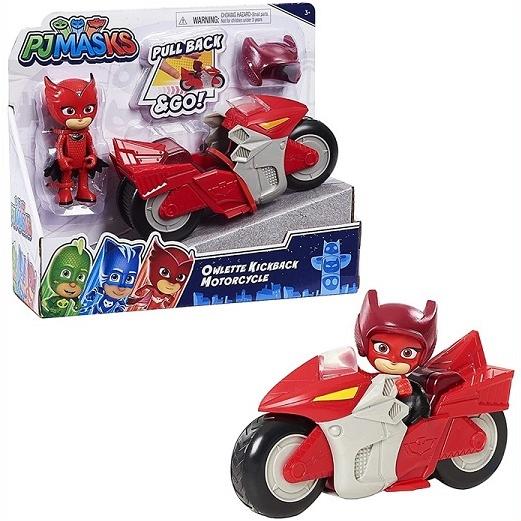 しゅつどう!パジャマスク キックバック モーターサイクル アウレット＆ビークル PJ Masks/PJマスク/フィギュア/レッド/プルバック｜ajmart