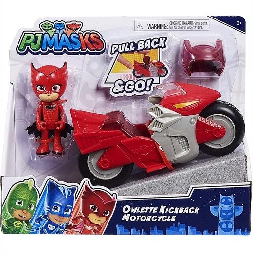 しゅつどう!パジャマスク キックバック モーターサイクル アウレット＆ビークル PJ Masks/PJマスク/フィギュア/レッド/プルバック｜ajmart｜03