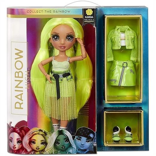 レインボーハイ カルマニコルズ ネオングリーン ファッションドール サプライズ/おもちゃ/女の子用/プレゼント/lol/プープシー