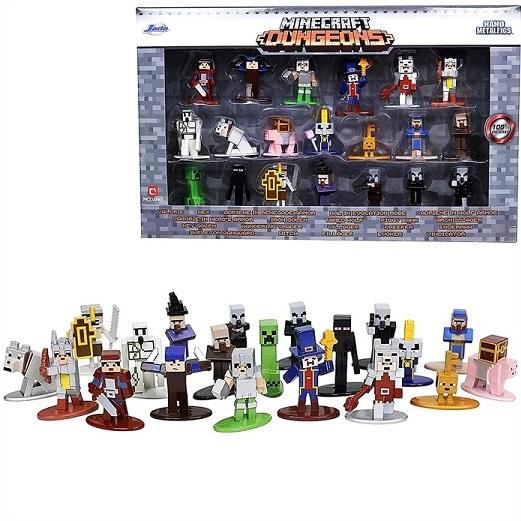 【Jada Toys】 マインクラフト ナノメタルフィグ ダンジョンフィギュア 20個セット Minecraft Nano METALFIGS 20-Pack DUNGEONS ダイキャスト/マイクラ/おもちゃ｜ajmart