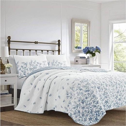 LAURA ASHLEY ベッドカバー ベッドスプレッド クイーンサイズ LAURA ASHLEY ベッドカバー ベッドスプレッド クイーンサイズ