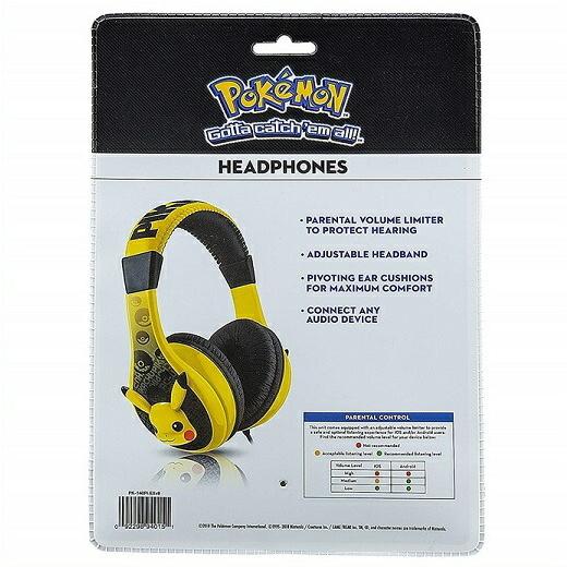 美品♫ポケモンゲーミングヘッドフォン取説付き ポケモン ピカチュウ ヘッドホン 音量制限機能付き 子供用